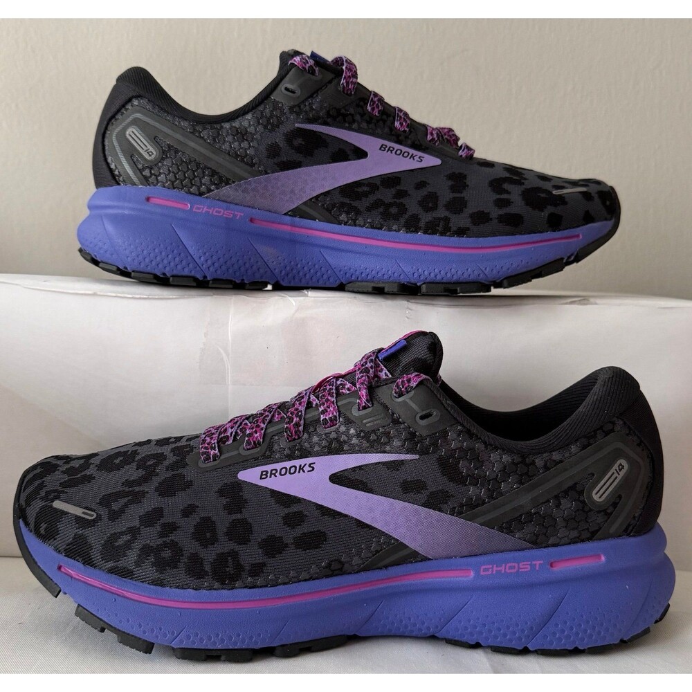 Brooks Ghost 14 Women's Leopard Print Athletic Shoes Size 8